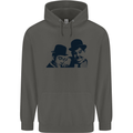 Laurel & Hardy AKA Dick and Doof Childrens Kids Hoodie Storm Grey