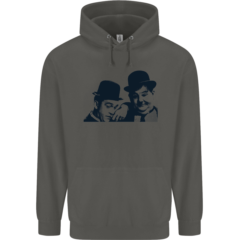 Laurel & Hardy AKA Dick and Doof Childrens Kids Hoodie Storm Grey