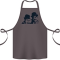 Laurel & Hardy AKA Dick and Doof Cotton Apron 100% Organic Dark Grey
