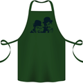 Laurel & Hardy AKA Dick and Doof Cotton Apron 100% Organic Forest Green