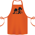Laurel & Hardy AKA Dick and Doof Cotton Apron 100% Organic Orange