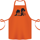 Laurel & Hardy AKA Dick and Doof Cotton Apron 100% Organic Orange