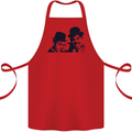 Laurel & Hardy AKA Dick and Doof Cotton Apron 100% Organic Red