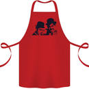 Laurel & Hardy AKA Dick and Doof Cotton Apron 100% Organic Red