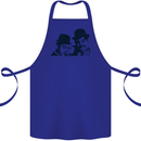 Laurel & Hardy AKA Dick and Doof Cotton Apron 100% Organic Royal Blue