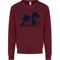 Laurel & Hardy AKA Dick and Doof Kids Sweatshirt Jumper Maroon