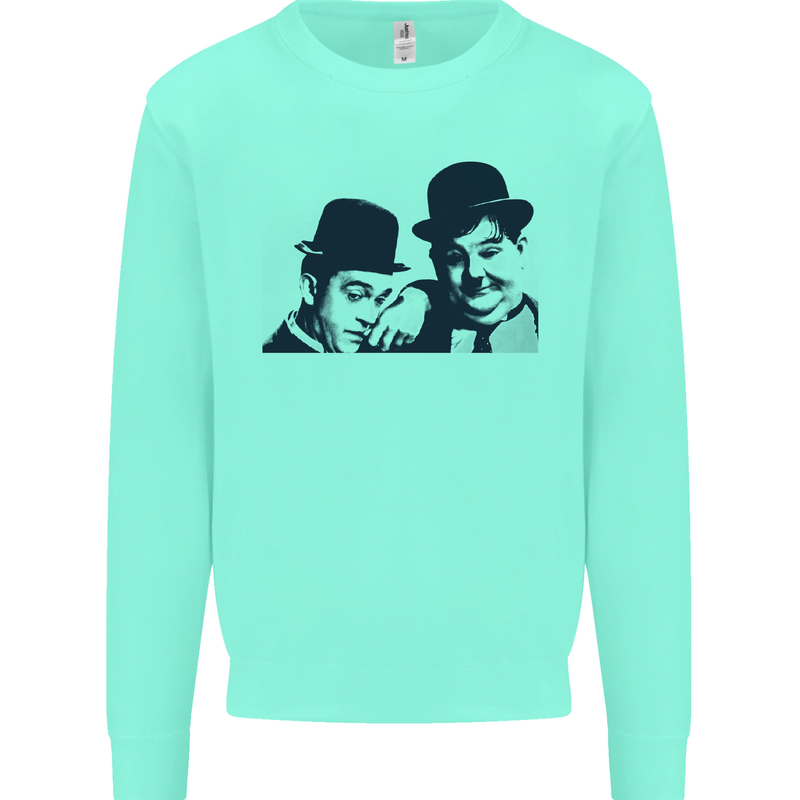 Laurel & Hardy AKA Dick and Doof Kids Sweatshirt Jumper Peppermint