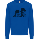 Laurel & Hardy AKA Dick and Doof Kids Sweatshirt Jumper Royal Blue