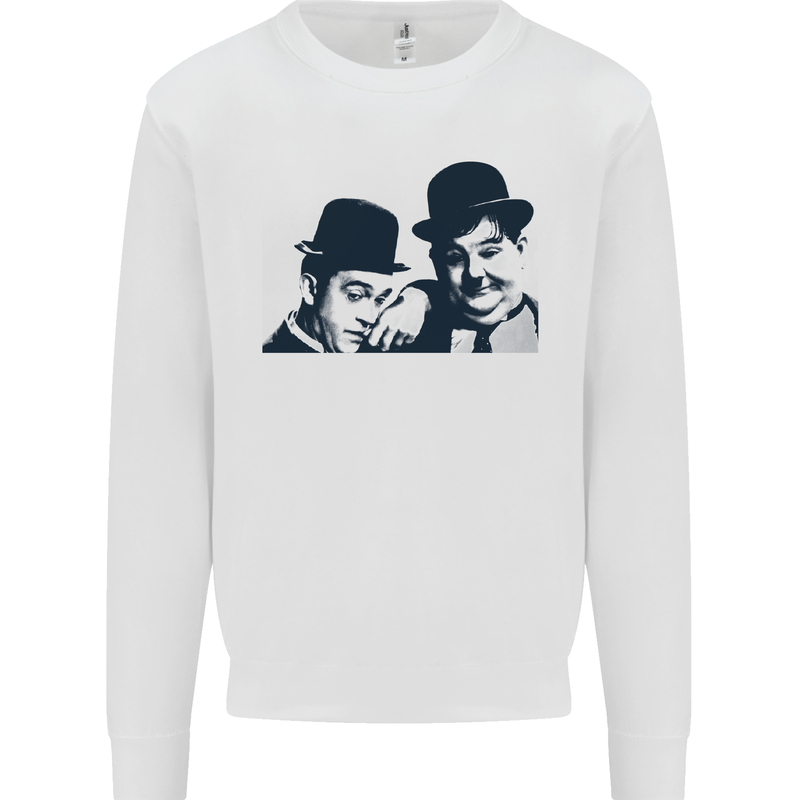 Laurel & Hardy AKA Dick and Doof Kids Sweatshirt Jumper White
