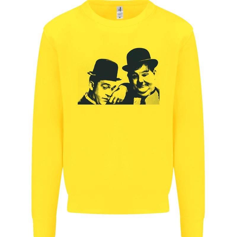 Laurel & Hardy AKA Dick and Doof Kids Sweatshirt Jumper Yellow