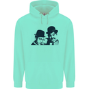 Laurel & Hardy AKA Dick and Doof Mens 80% Cotton Hoodie Peppermint