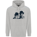 Laurel & Hardy AKA Dick and Doof Mens 80% Cotton Hoodie Sports Grey