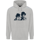 Laurel & Hardy AKA Dick and Doof Mens 80% Cotton Hoodie Sports Grey