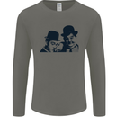 Laurel & Hardy AKA Dick and Doof Mens Long Sleeve T-Shirt Charcoal