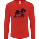 Laurel & Hardy AKA Dick and Doof Mens Long Sleeve T-Shirt Red