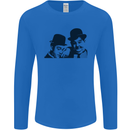 Laurel & Hardy AKA Dick and Doof Mens Long Sleeve T-Shirt Royal Blue