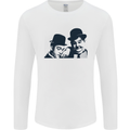 Laurel & Hardy AKA Dick and Doof Mens Long Sleeve T-Shirt White