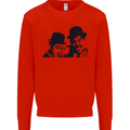 Laurel & Hardy AKA Dick and Doof Mens Sweatshirt Jumper Bright Red