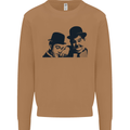 Laurel & Hardy AKA Dick and Doof Mens Sweatshirt Jumper Caramel Latte