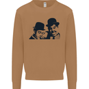 Laurel & Hardy AKA Dick and Doof Mens Sweatshirt Jumper Caramel Latte