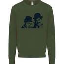Laurel & Hardy AKA Dick and Doof Mens Sweatshirt Jumper Forest Green