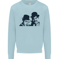 Laurel & Hardy AKA Dick and Doof Mens Sweatshirt Jumper Light Blue