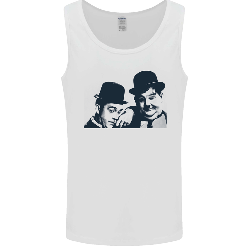 Laurel & Hardy AKA Dick and Doof Mens Vest Tank Top White