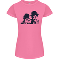 Laurel & Hardy AKA Dick and Doof Womens Petite Cut T-Shirt Azalea