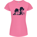 Laurel & Hardy AKA Dick and Doof Womens Petite Cut T-Shirt Azalea