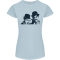 Laurel & Hardy AKA Dick and Doof Womens Petite Cut T-Shirt Light Blue
