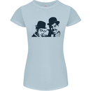 Laurel & Hardy AKA Dick and Doof Womens Petite Cut T-Shirt Light Blue