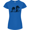 Laurel & Hardy AKA Dick and Doof Womens Petite Cut T-Shirt Royal Blue