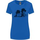 Laurel & Hardy AKA Dick and Doof Womens Wider Cut T-Shirt Royal Blue