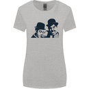 Laurel & Hardy AKA Dick and Doof Womens Wider Cut T-Shirt Sports Grey