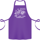 Leak Oil Motorcycle Motorbike Biker Cotton Apron 100% Organic Purple