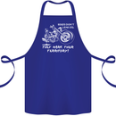 Leak Oil Motorcycle Motorbike Biker Cotton Apron 100% Organic Royal Blue