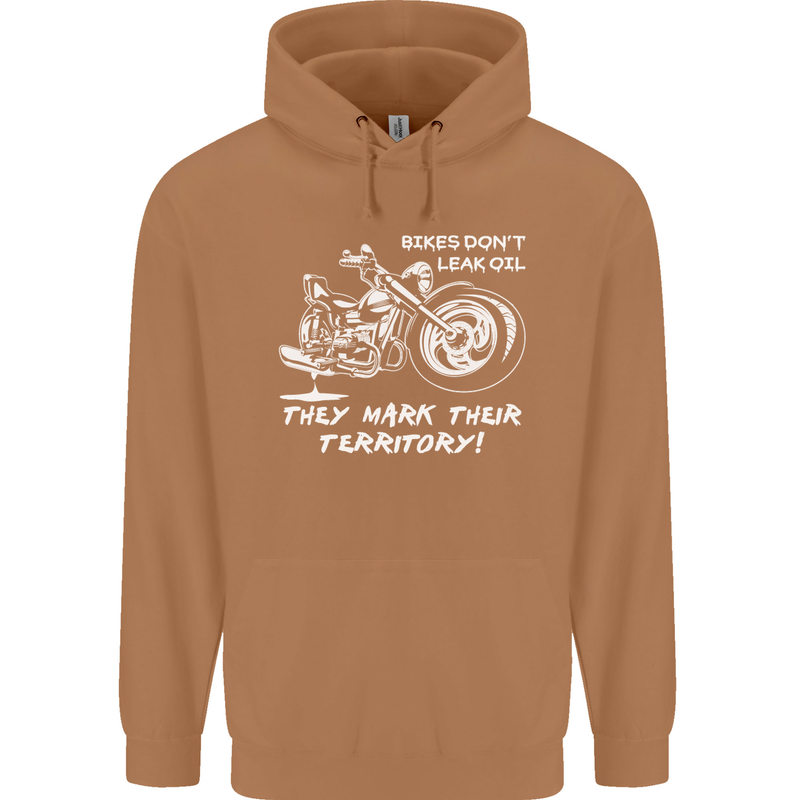 Leak Oil Motorcycle Motorbike Biker Mens 80% Cotton Hoodie Caramel Latte