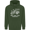 Leak Oil Motorcycle Motorbike Biker Mens 80% Cotton Hoodie Forest Green