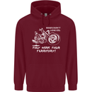 Leak Oil Motorcycle Motorbike Biker Mens 80% Cotton Hoodie Maroon