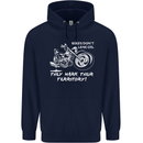 Leak Oil Motorcycle Motorbike Biker Mens 80% Cotton Hoodie Navy Blue