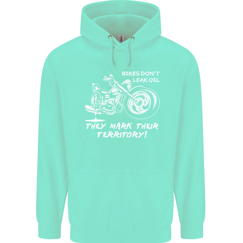 Leak Oil Motorcycle Motorbike Biker Mens 80% Cotton Hoodie Peppermint