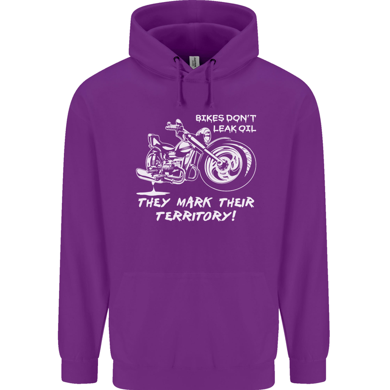Leak Oil Motorcycle Motorbike Biker Mens 80% Cotton Hoodie Purple