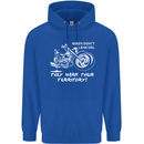 Leak Oil Motorcycle Motorbike Biker Mens 80% Cotton Hoodie Royal Blue