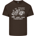 Leak Oil Motorcycle Motorbike Biker Mens Cotton T-Shirt Tee Top Dark Chocolate
