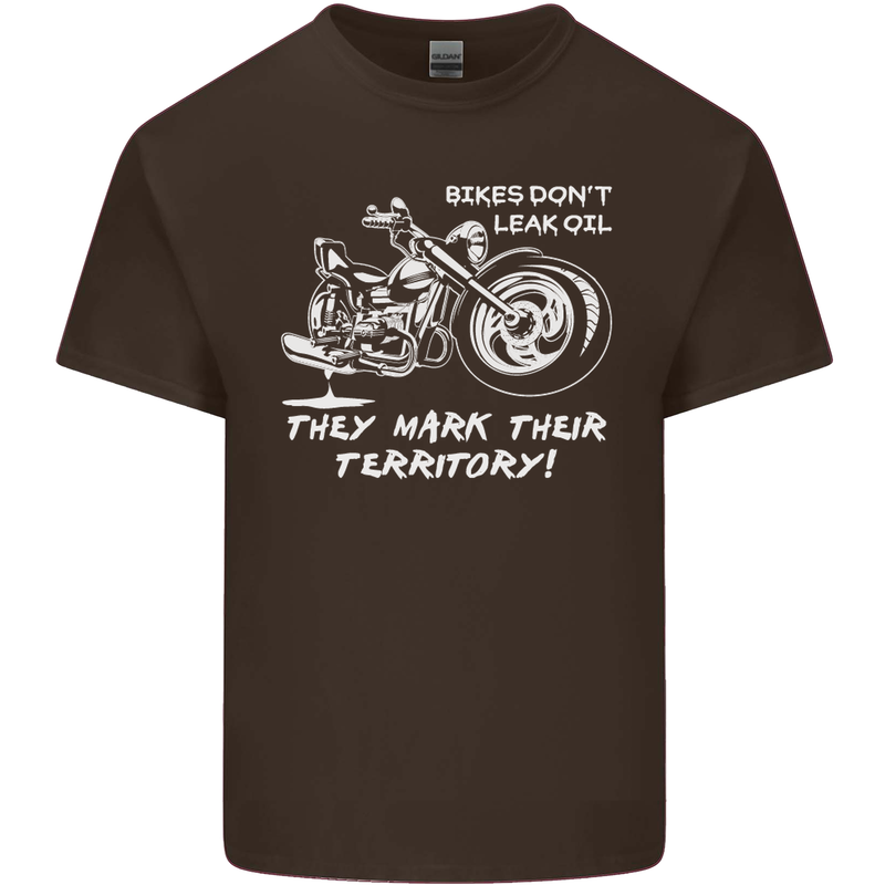 Leak Oil Motorcycle Motorbike Biker Mens Cotton T-Shirt Tee Top Dark Chocolate