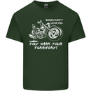 Leak Oil Motorcycle Motorbike Biker Mens Cotton T-Shirt Tee Top Forest Green