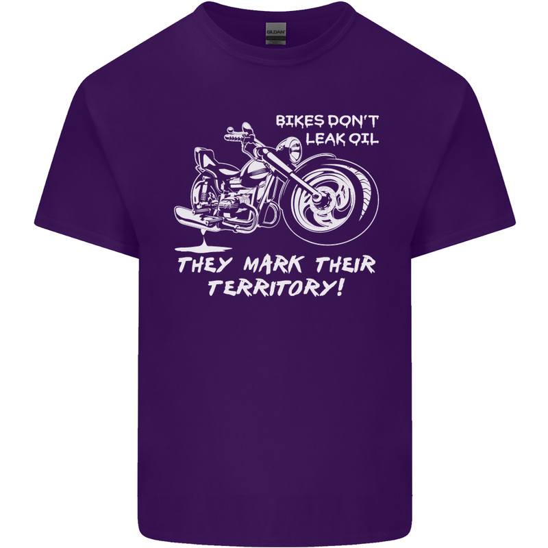 Leak Oil Motorcycle Motorbike Biker Mens Cotton T-Shirt Tee Top Purple