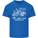 Leak Oil Motorcycle Motorbike Biker Mens Cotton T-Shirt Tee Top Royal Blue