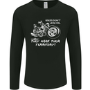 Leak Oil Motorcycle Motorbike Biker Mens Long Sleeve T-Shirt Black