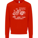 Leak Oil Motorcycle Motorbike Biker Mens Sweatshirt Jumper Bright Red